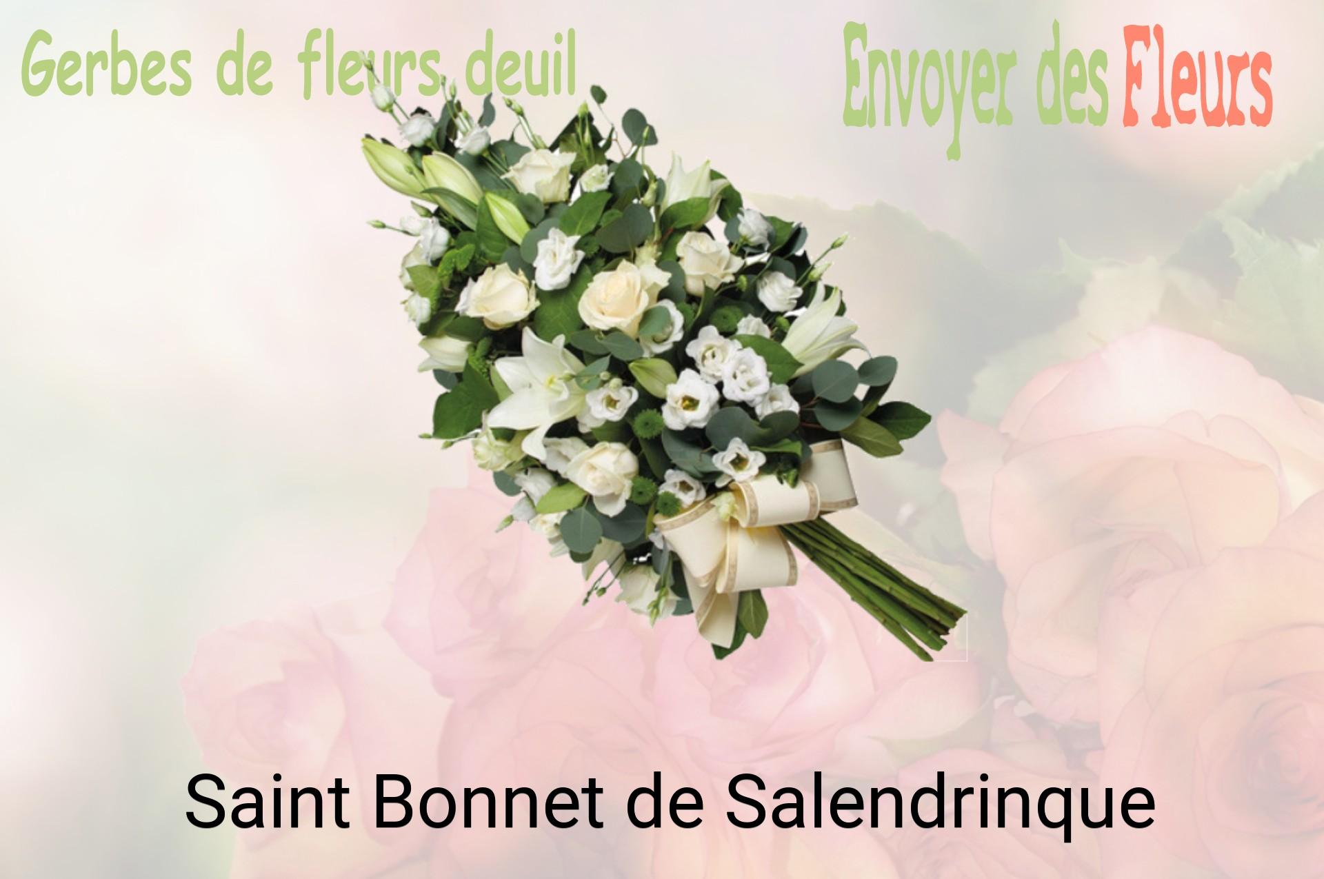 Gerbe de fleurs de deuil livrée à Saint-Bonnet-de-Salendrinque